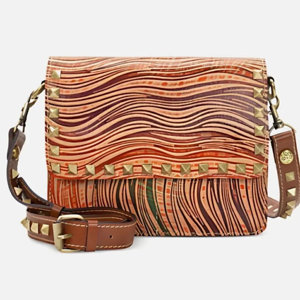 PatriciaβNash Wavy Striped Hermosa Square Flap Small CrossbodyβBag
